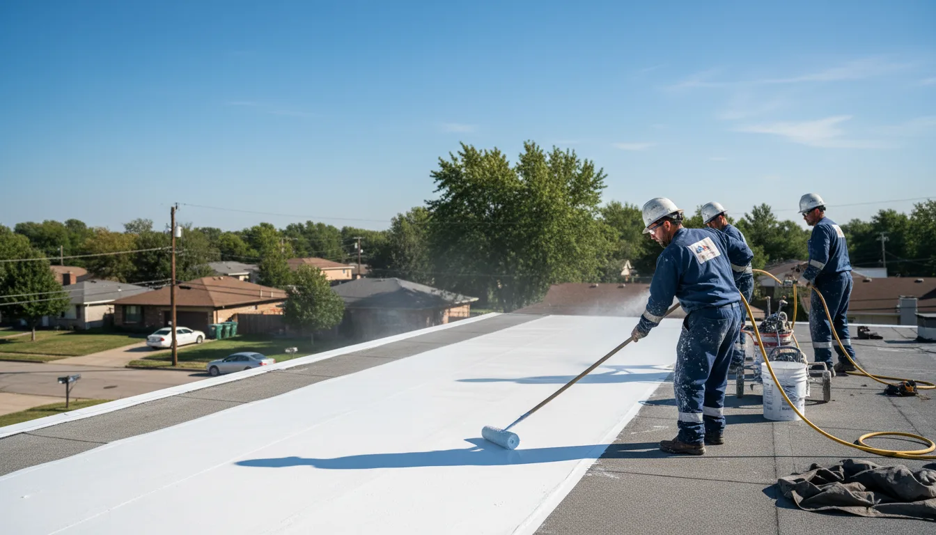 Commercial roof coating in Posen, IL near me
